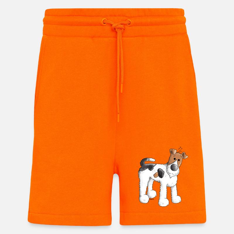 Foxterrier - Fox Terrier - Hund - Shorts - made by SPREAD - SUNSET ORANGE