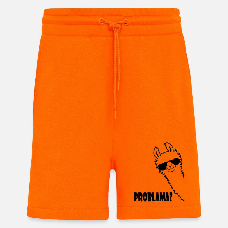 Lama Problama Frage - Shorts - made by SPREAD - SUNSET ORANGE