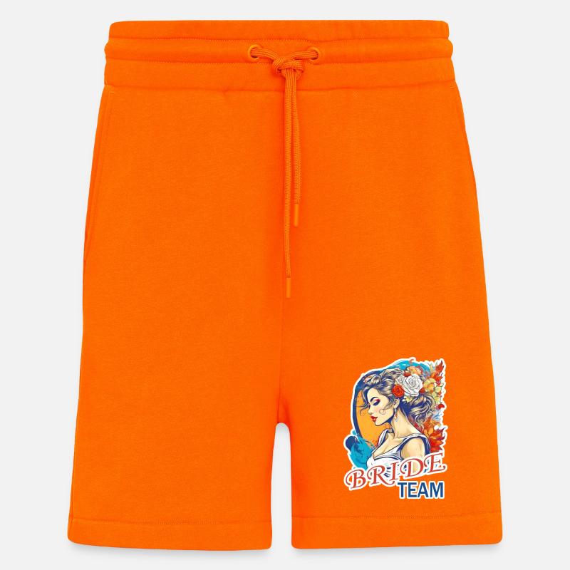L’équipe de la mariée - Short bio décontracté fabriqué en UE - SUNSET ORANGE