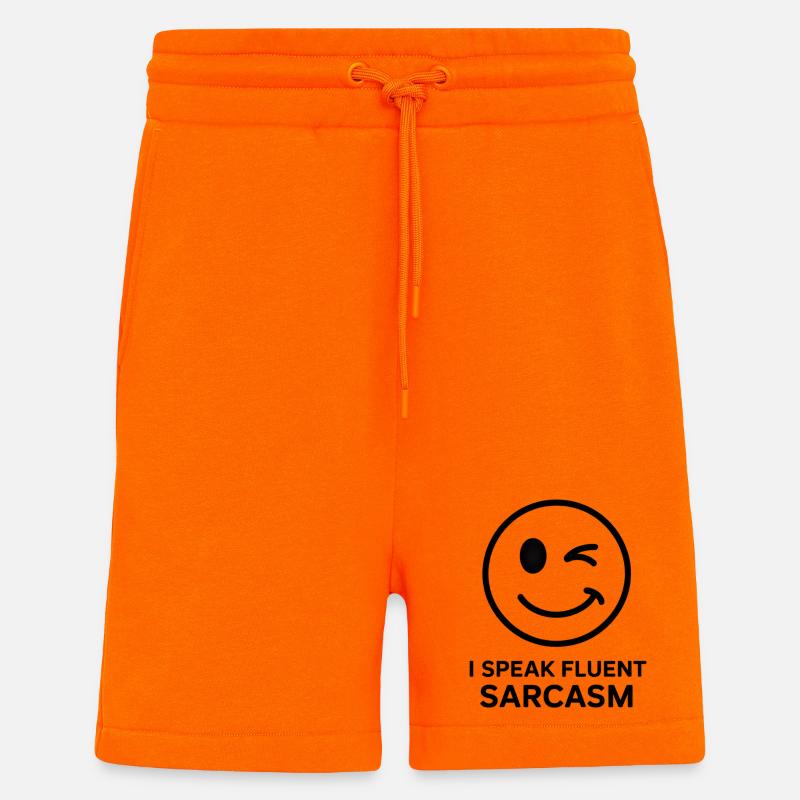 Expressive Winks and Sarcasm Design - Shorts - made by SPREAD - SUNSET ORANGE