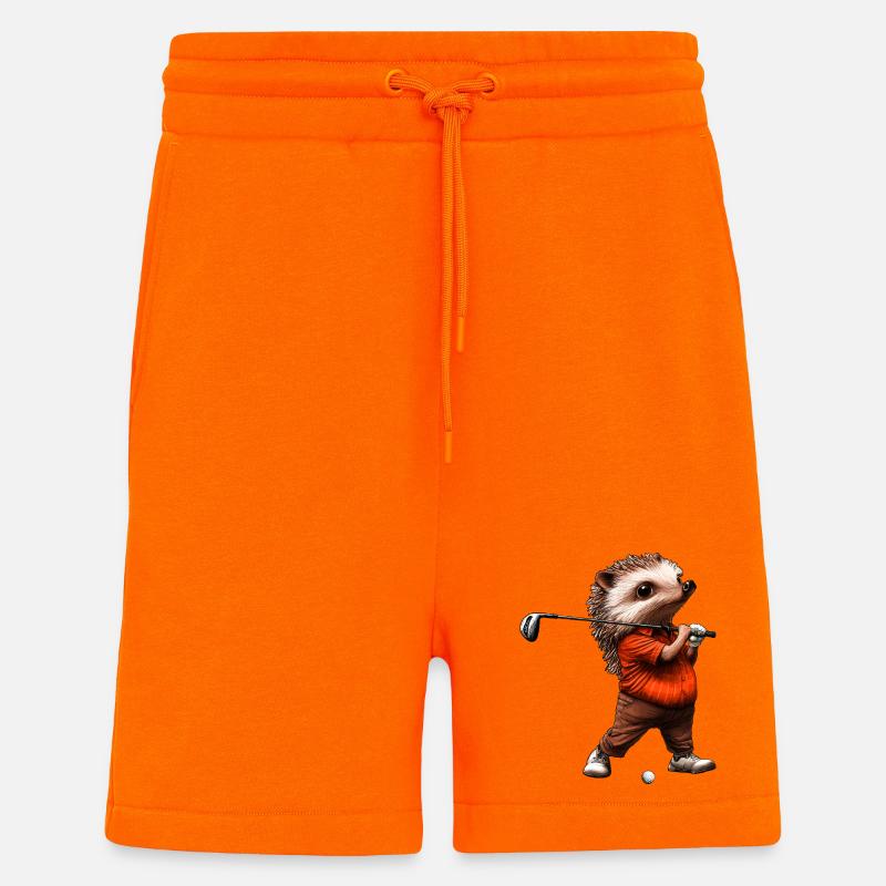 Hérisson de golf - Short bio décontracté fabriqué en UE - SUNSET ORANGE