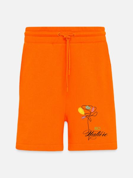 Bunte Bio-Naturblumen - Shorts - made by SPREAD - SUNSET ORANGE
