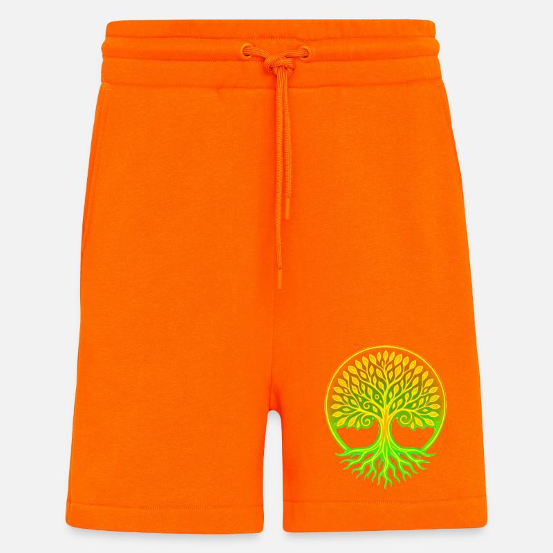 Lebensbaum im Regenbogenkreis - Shorts - made by SPREAD - SUNSET ORANGE