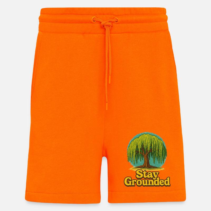 Stay Grounded Willow Tree - Shorts - made by SPREAD - SUNSET ORANGE