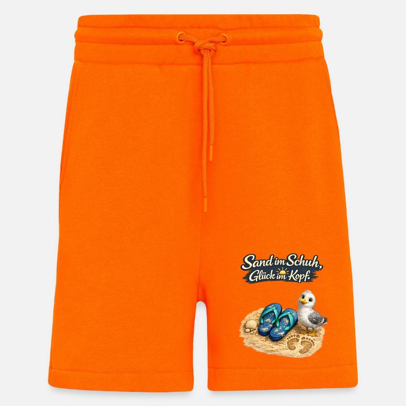 Sand im Schuh, Glück im Kopf - Shorts - made by SPREAD - SUNSET ORANGE
