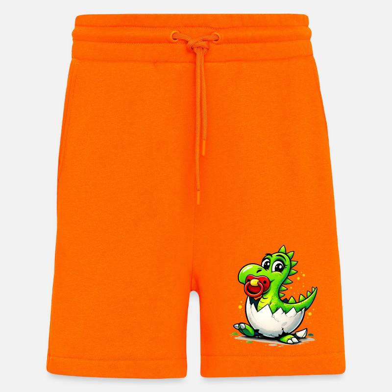 Baby Drache mit Schnuller - Shorts - made by SPREAD - SUNSET ORANGE