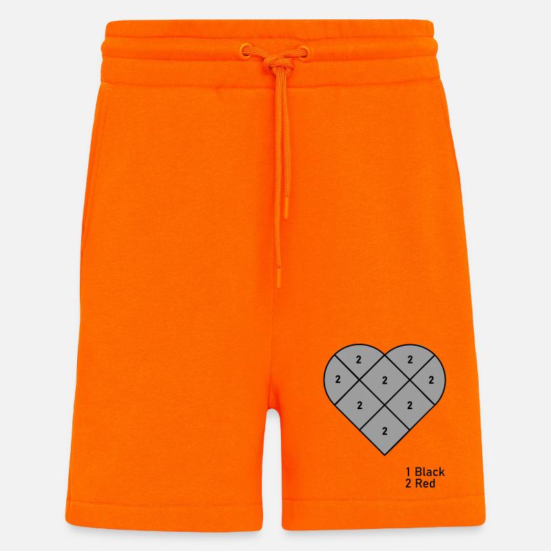 Herz nach Zahlen - Shorts - made by SPREAD - SUNSET ORANGE