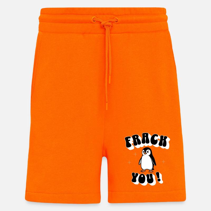 „Frack you“ – Der freche Pinguin - Shorts - made by SPREAD - SUNSET ORANGE
