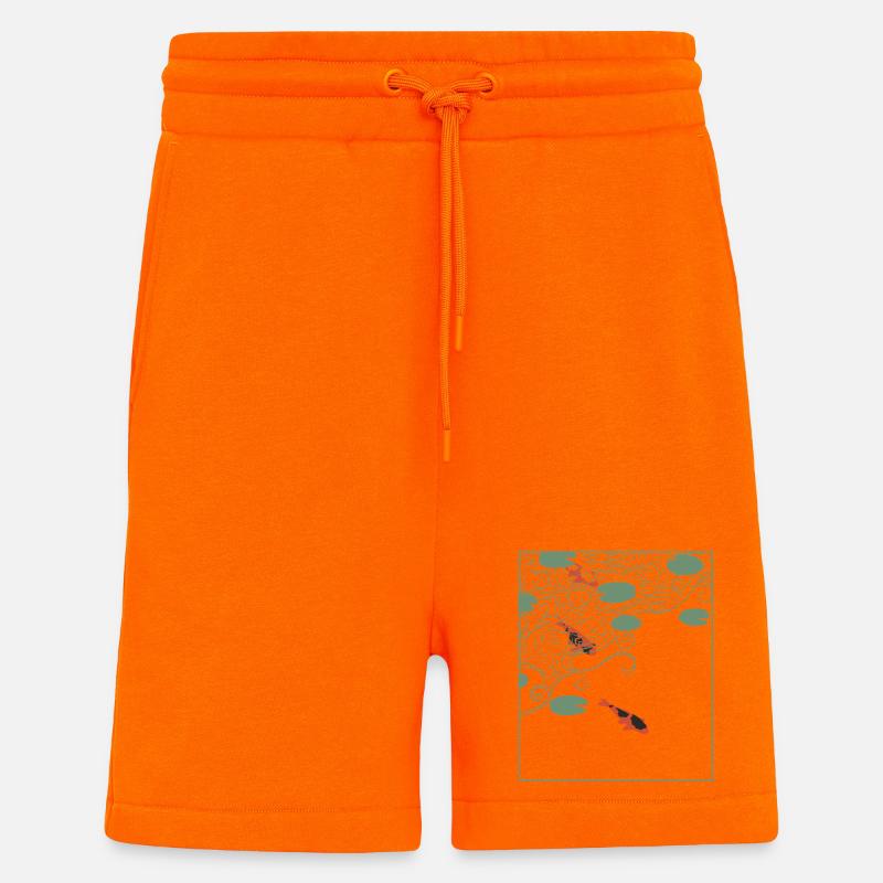 Wabi-sabi-Stil Koi-Karpfen - Shorts - made by SPREAD - SUNSET ORANGE