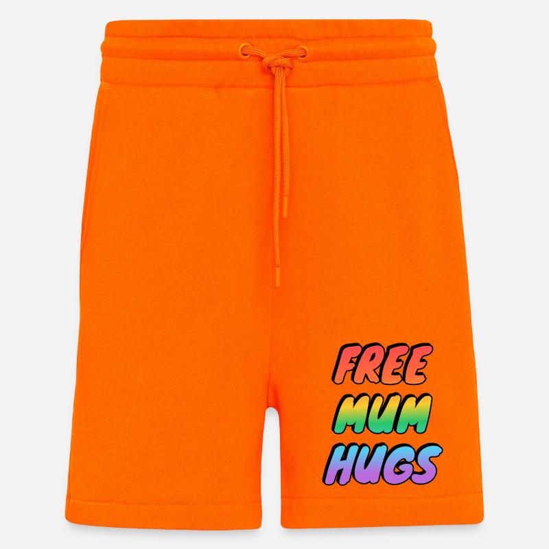 câlins gratuits pour maman - Short bio décontracté fabriqué en UE - SUNSET ORANGE