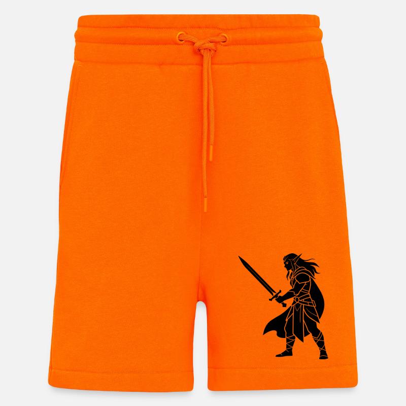 Elfe Noir - Short bio décontracté fabriqué en UE - SUNSET ORANGE