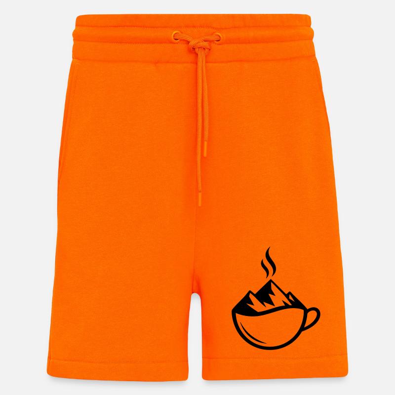 Tasse d’extérieur Mountain Coffee - Short bio décontracté fabriqué en UE - SUNSET ORANGE