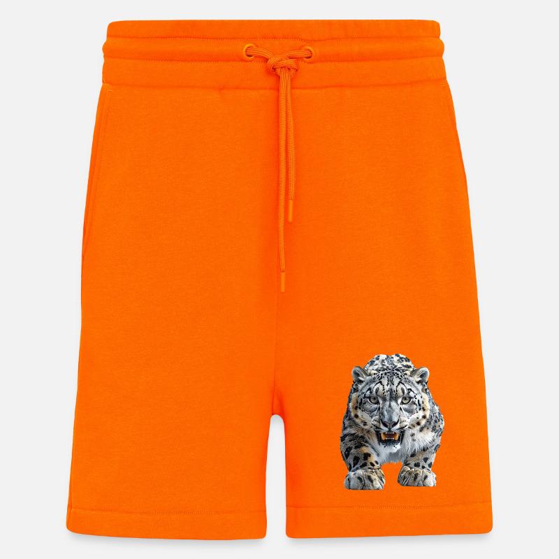Snow leopard - Shorts - made by SPREAD - SUNSET ORANGE