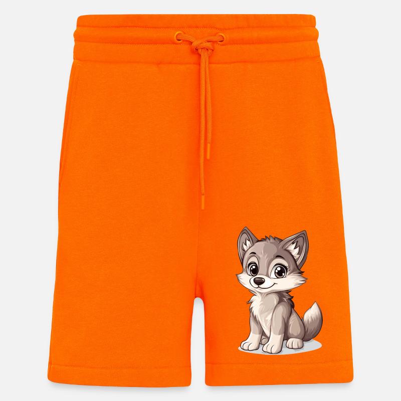 kleiner süßer Wolf - Shorts - made by SPREAD - SUNSET ORANGE