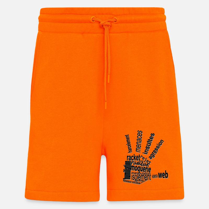 harcèlement - Short bio décontracté fabriqué en UE - SUNSET ORANGE