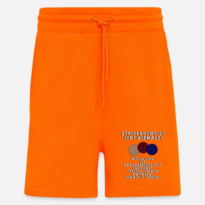 Stricksüchtig? Ich? Niemals! - Shorts - made by SPREAD - SUNSET ORANGE