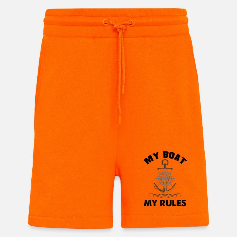 Cadeau de capitaine de bateau - Short bio décontracté fabriqué en UE - SUNSET ORANGE