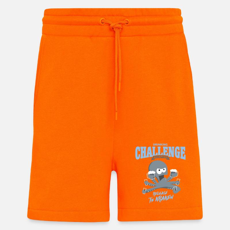 drinking challenge accepted - release the kraken - Shorts - made by SPREAD - SUNSET ORANGE