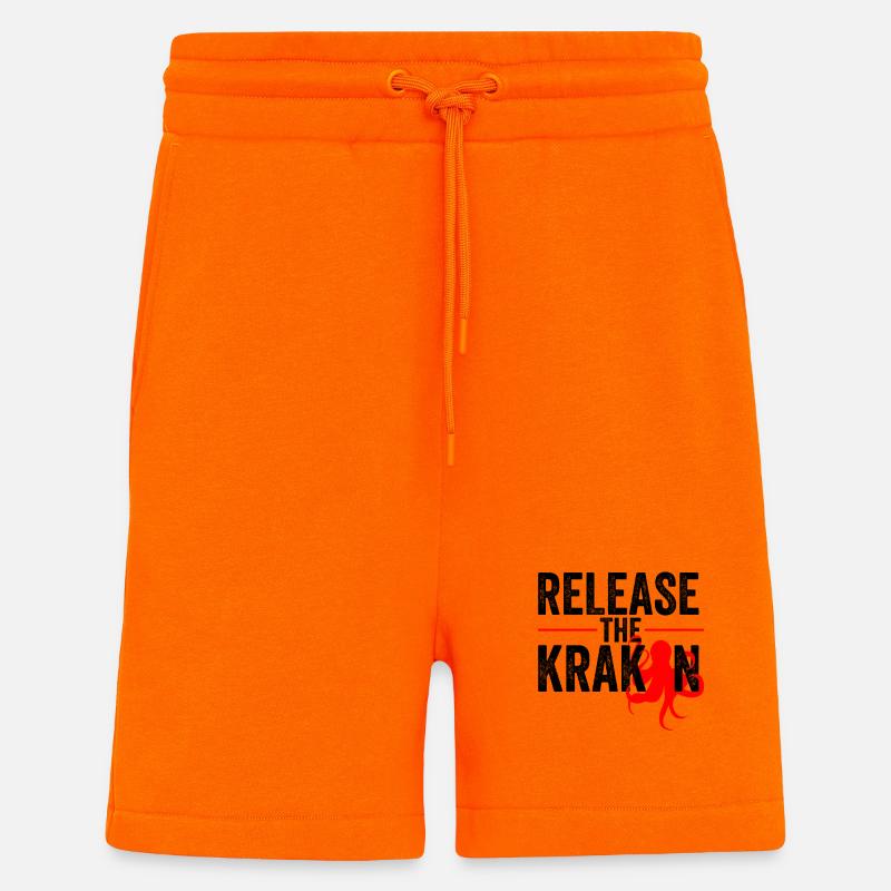 Release The Kraken Tintenfisch Rot Geschenk Spruch - Shorts - made by SPREAD - SUNSET ORANGE