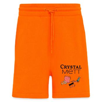 Crystal Mett -wenn gehacktes deine Droge ist - Shorts - made by SPREAD - SUNSET ORANGE - Vorne