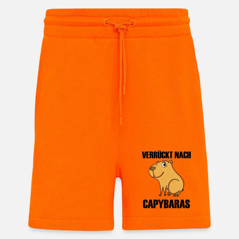 Capybara Wasserschwein - Shorts - made by SPREAD - SUNSET ORANGE