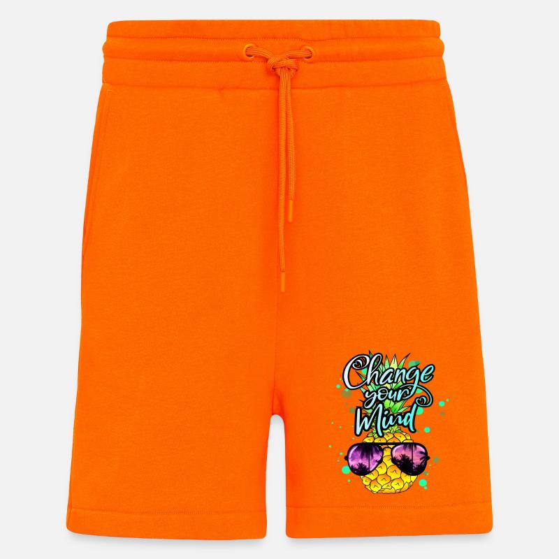 Pineapple change your thinking - Shorts - made by SPREAD - SUNSET ORANGE