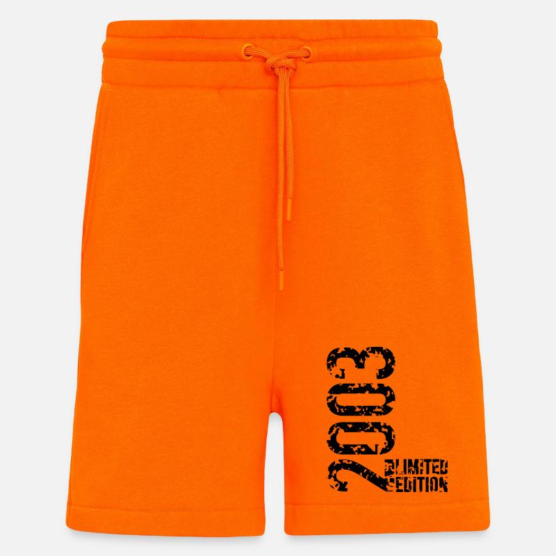 Limited édition l'an 2003 (black) - Short bio décontracté fabriqué en UE - SUNSET ORANGE