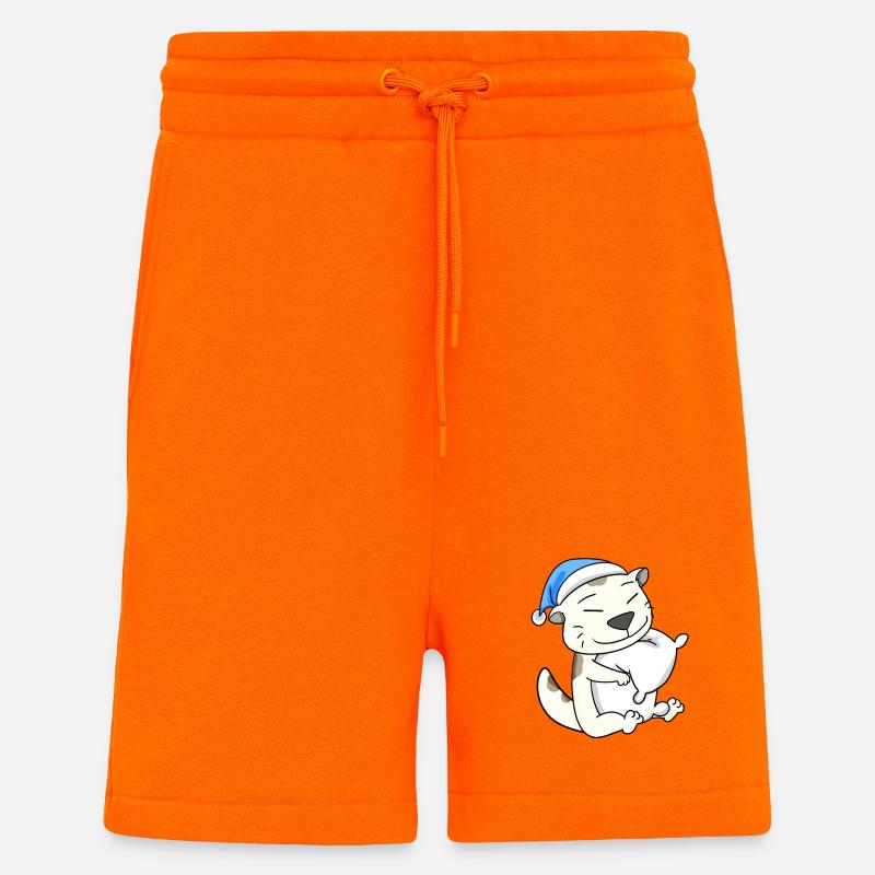 Cat cat breed Devon Rex - Shorts - made by SPREAD - SUNSET ORANGE