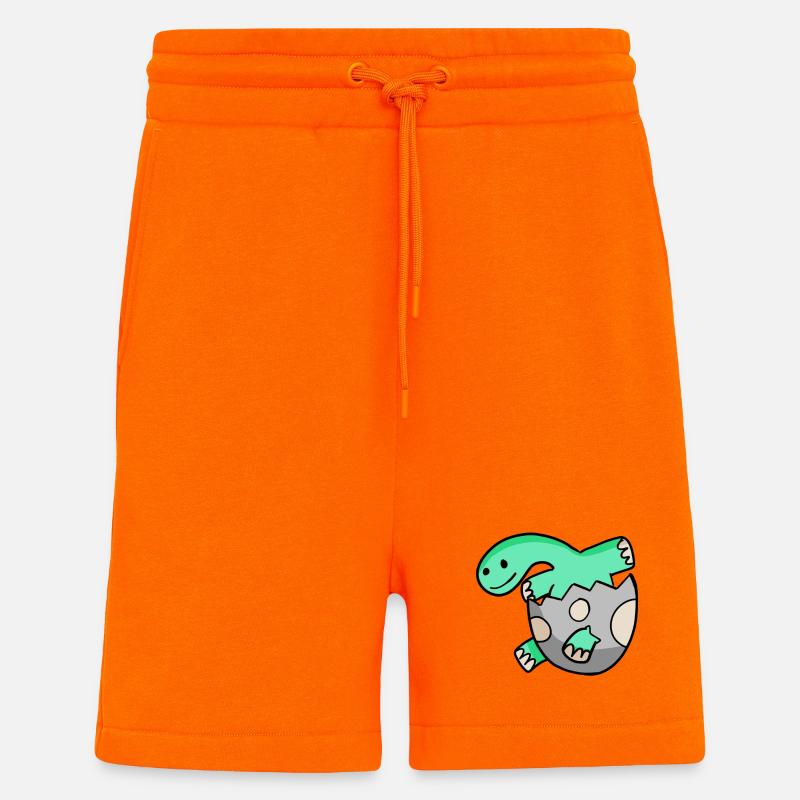 Dinosaur Egg Dino Motif - Shorts - made by SPREAD - SUNSET ORANGE