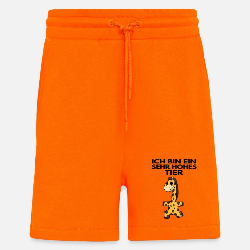Teamleiter Giraffe Trainer Leitung Chef - Shorts - made by SPREAD - SUNSET ORANGE