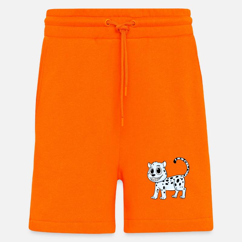 Léopard des neiges Léopard - Short bio décontracté fabriqué en UE - SUNSET ORANGE