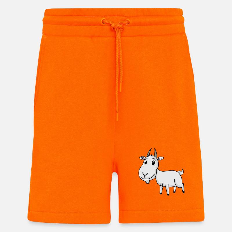 Cute Goat - Shorts - made by SPREAD - SUNSET ORANGE