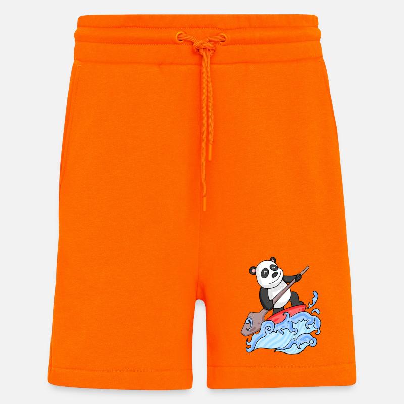 Stand Up Paddling Panda - Shorts - made by SPREAD - SUNSET ORANGE