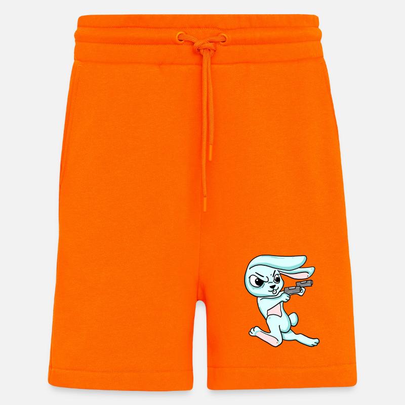 Rabbit with pistol - Shorts - made by SPREAD - SUNSET ORANGE
