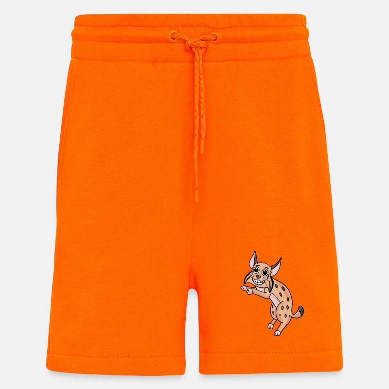 Pardelluchs Luchs Wildkatze Iberischer Luchs - Shorts - made by SPREAD - SUNSET ORANGE