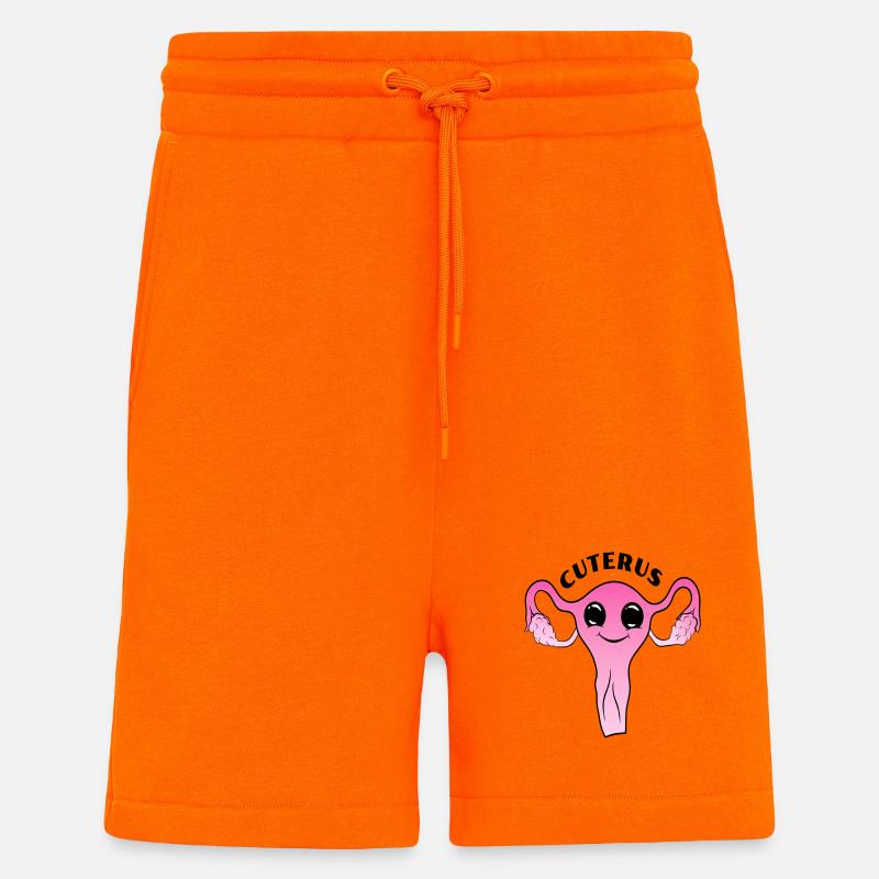 Cuterus niedlicher Uterus - Shorts - made by SPREAD - SUNSET ORANGE