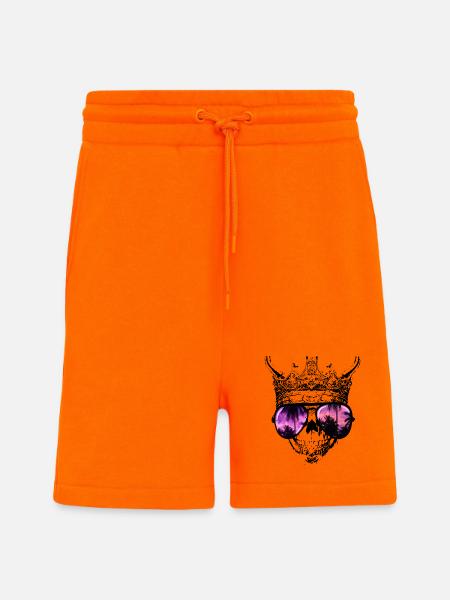 Hipster Skull King - Shorts - made by SPREAD - SUNSET ORANGE