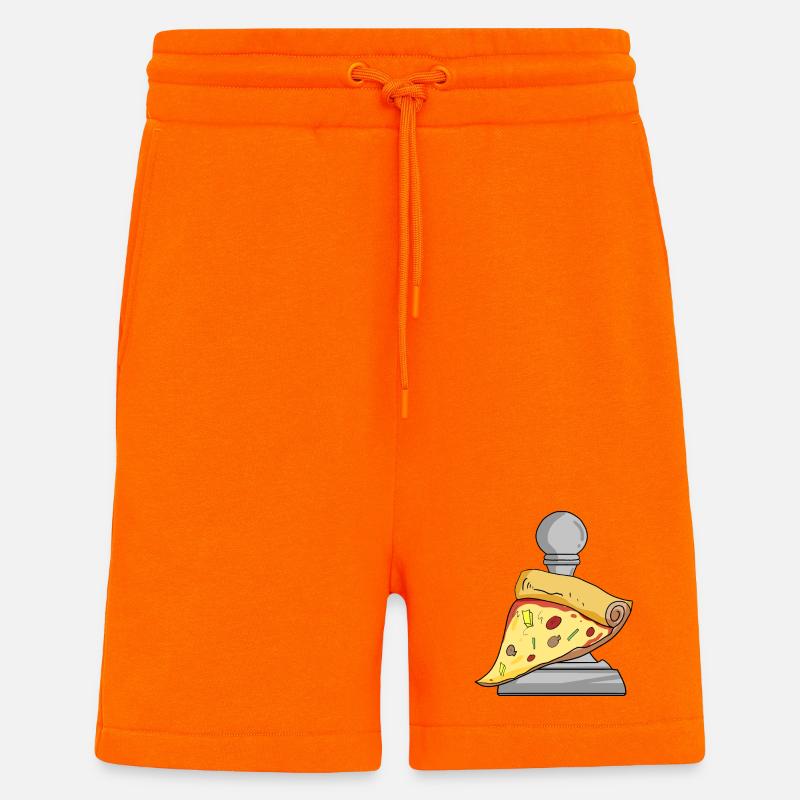 Chess and Pizza - Shorts - made by SPREAD - SUNSET ORANGE