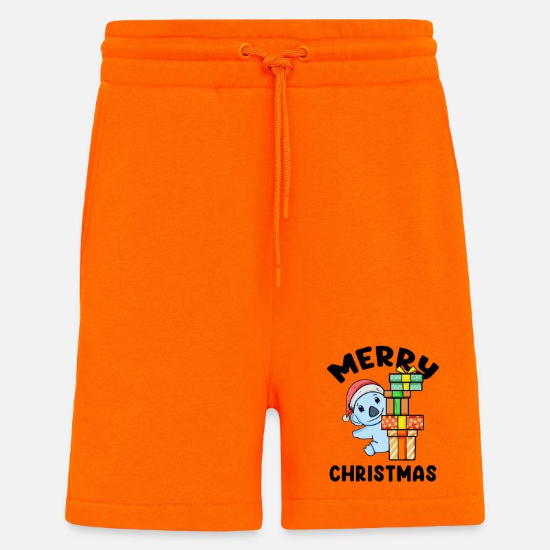 Joyeux Noël Koala - Short bio décontracté fabriqué en UE - SUNSET ORANGE