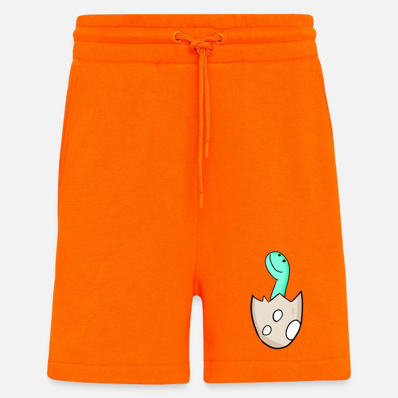 Dinosaur Egg Dino Motif - Shorts - made by SPREAD - SUNSET ORANGE