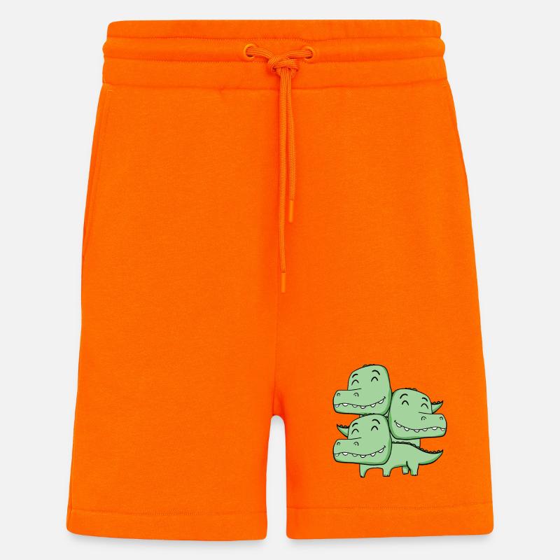 Cute Crocodiles - Crocodile - Shorts - made by SPREAD - SUNSET ORANGE