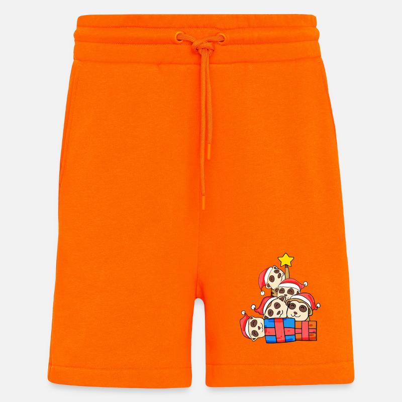 Suricate de l’arbre de Noël - Short bio décontracté fabriqué en UE - SUNSET ORANGE