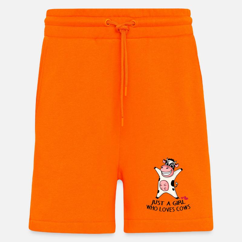 Amour de vache - Short bio décontracté fabriqué en UE - SUNSET ORANGE
