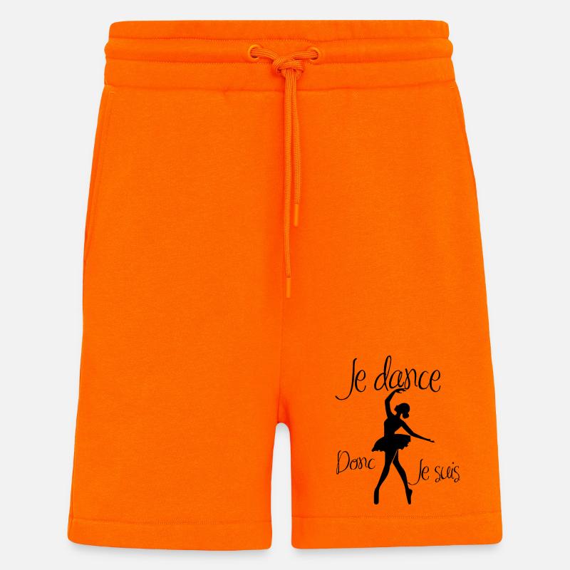 je dance donc je suis - Short bio décontracté fabriqué en UE - SUNSET ORANGE