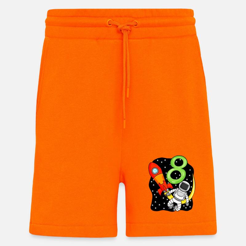 8 ans Jeune astronaute - Short bio décontracté fabriqué en UE - SUNSET ORANGE