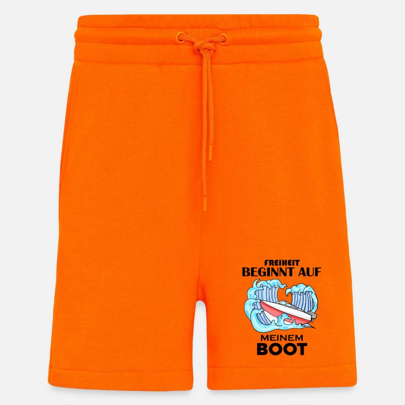Boot Spruch Geschenk - Shorts - made by SPREAD - SUNSET ORANGE