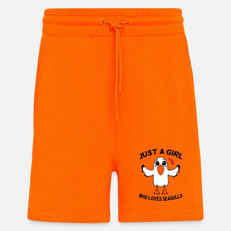 Möwe Spruch Mädchen Nordsee - Shorts - made by SPREAD - SUNSET ORANGE