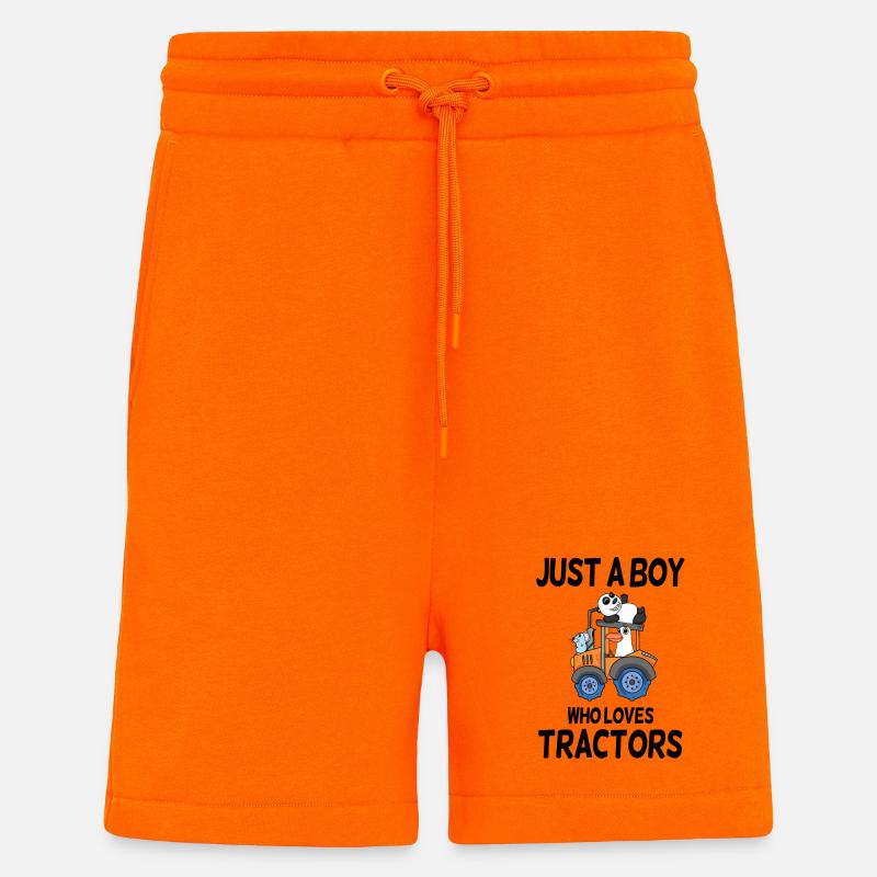 Traktor Trecker Spruch - Shorts - made by SPREAD - SUNSET ORANGE