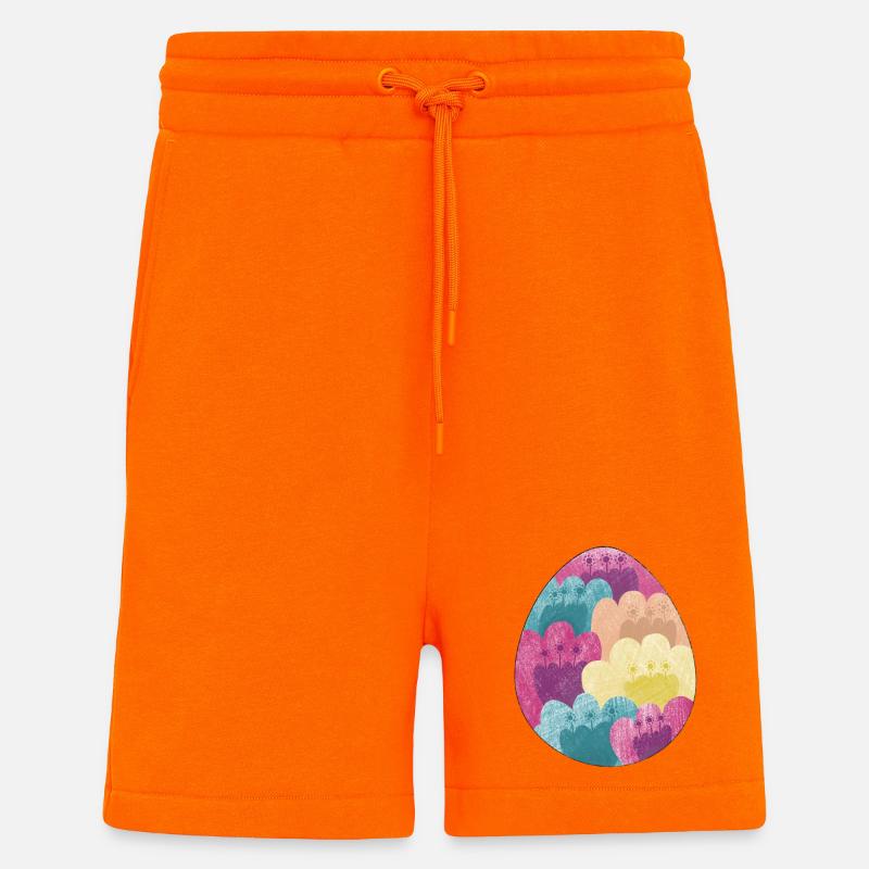 Colorful Easter egg with flower pattern - Shorts - made by SPREAD - SUNSET ORANGE