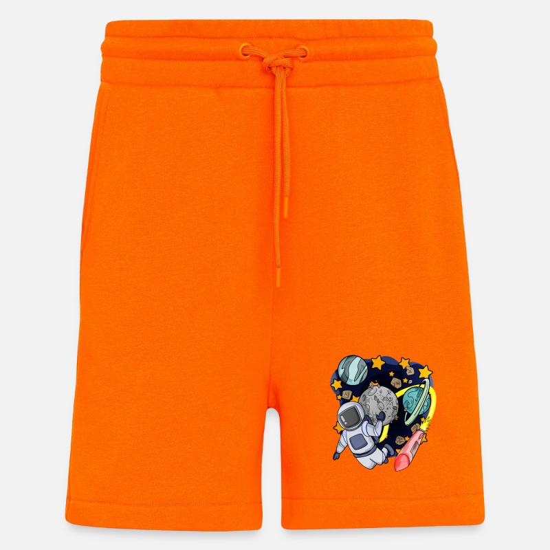 Astronaut in space - Shorts - made by SPREAD - SUNSET ORANGE